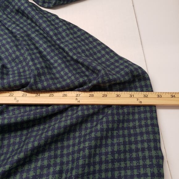 Vintage J.G. Hook Maxi Dress Womens 6 Green Plaid Gingham Equestrian Preppy Hunt - Picture 7 of 16